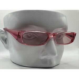 Vintage Y2K Eyeglasses | NOS | Narrow Rectangle Style | Monochrome Pink Plastic